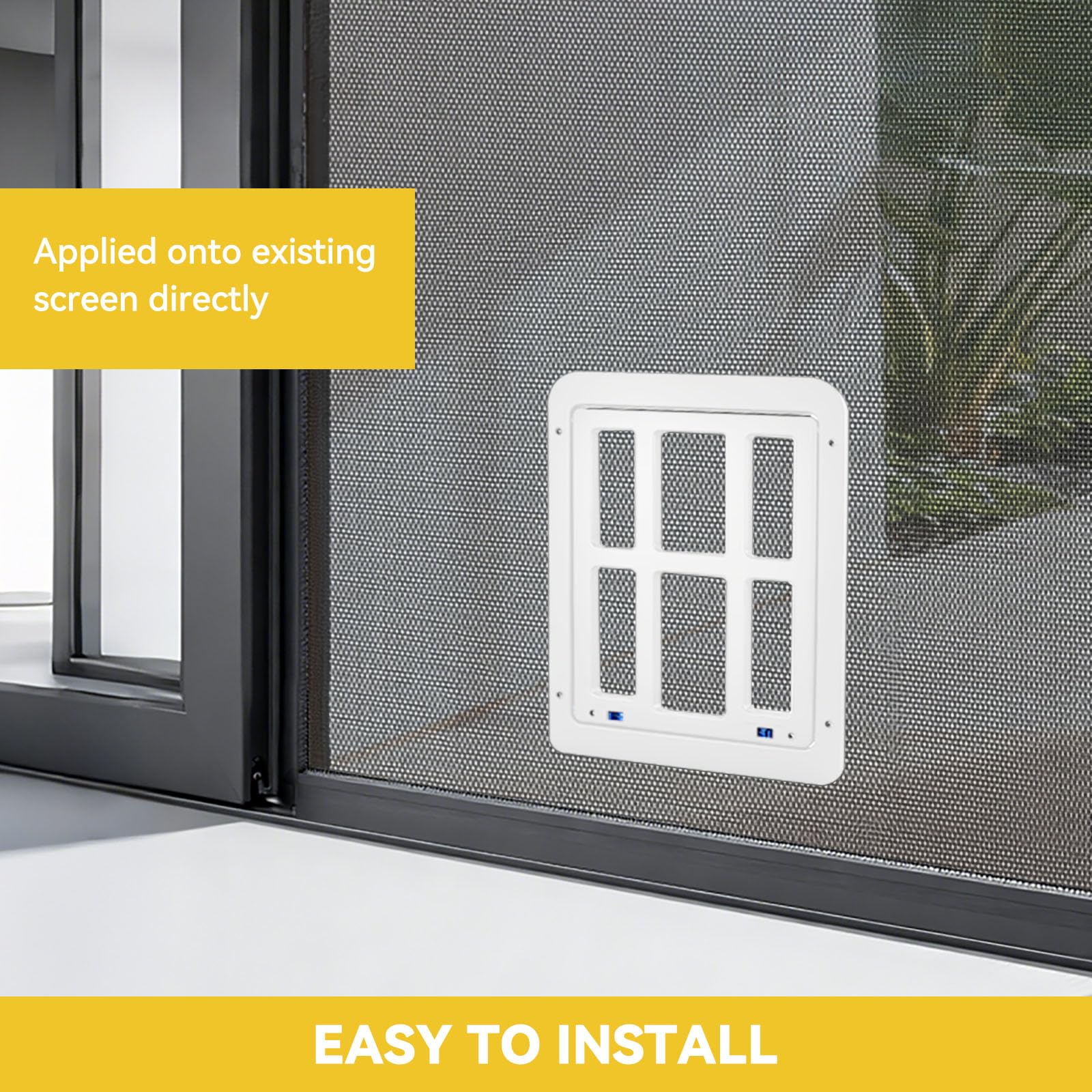 Close-up of easy installation with a flat-head screwdriver.
