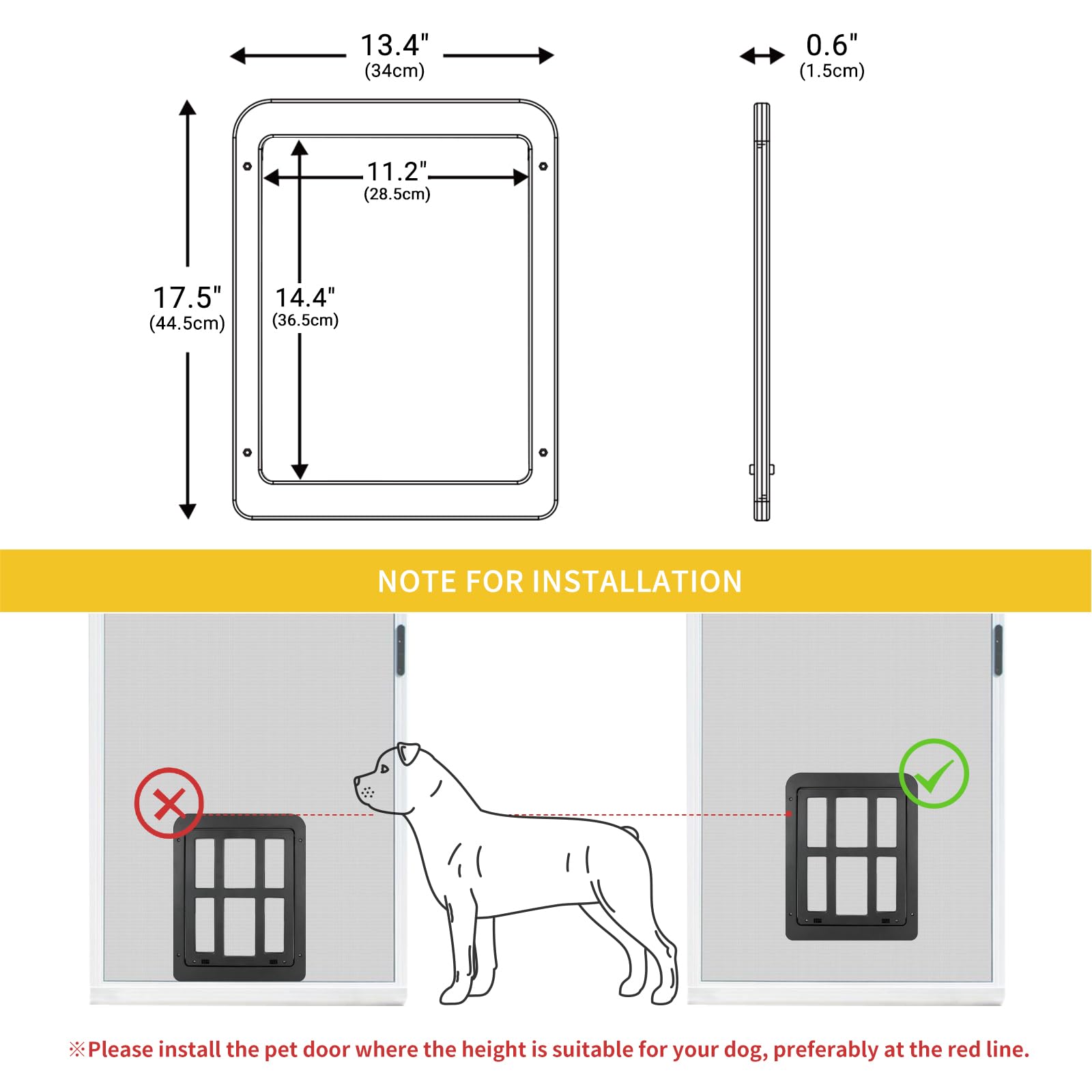 Enjoying dog door screen locking mechanism offers secure, controllable in and out access.