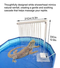 Enochainchin bearded dragon pool faucet with 26 outlets distributes water gently