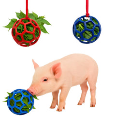 Enochainchin pig enrichment ball blue foraging toy boosts activity