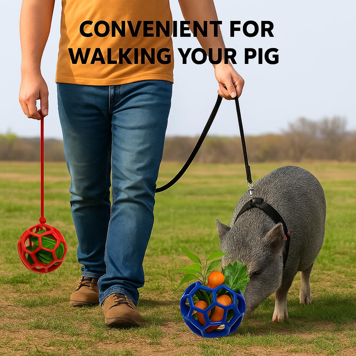 Enochainchin durable TPR pig toy resists biting and daily use