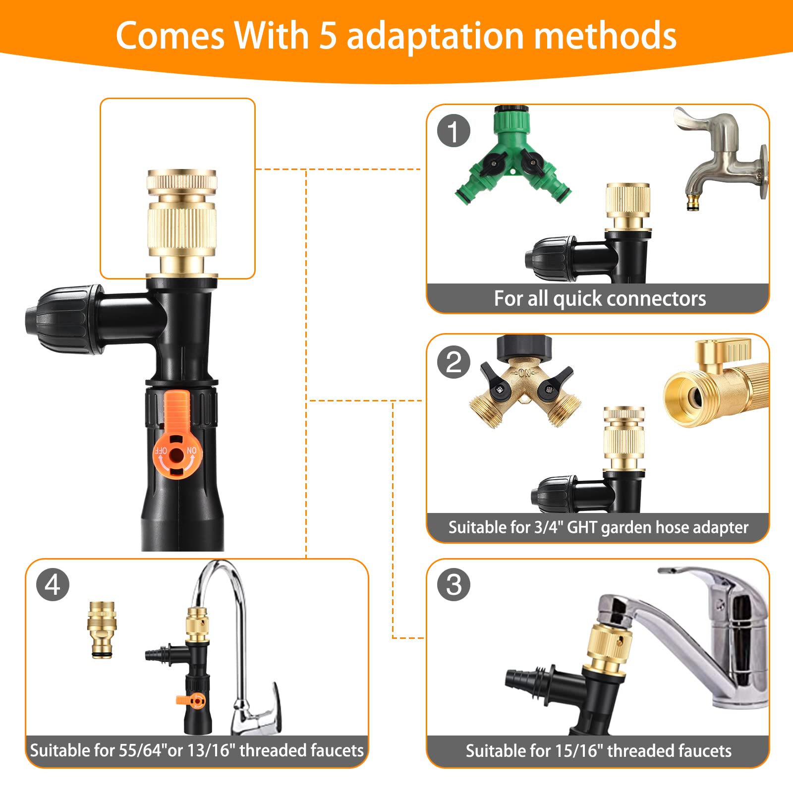 enomol faucet adapter kit fitting most taps for versatile setup