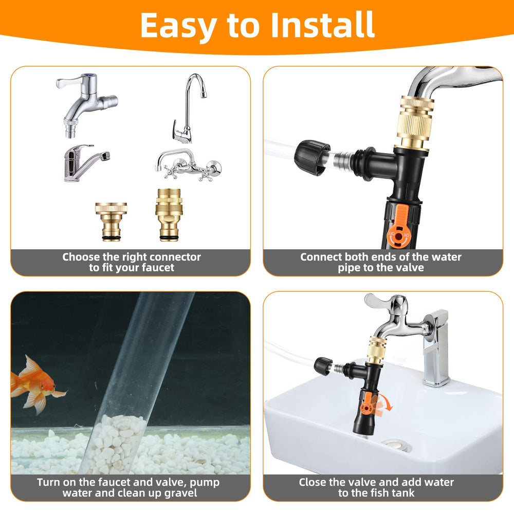 enomol long cleaning tube with built-in filter aids gravel cleaning quietly