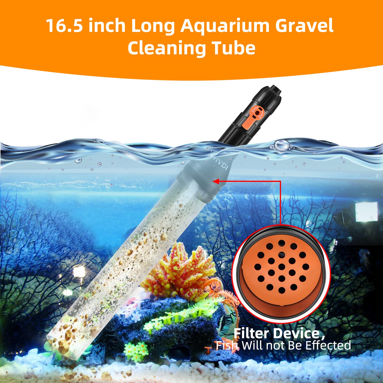 enomol semi-automatic water changer reduces splash and spills during cleaning