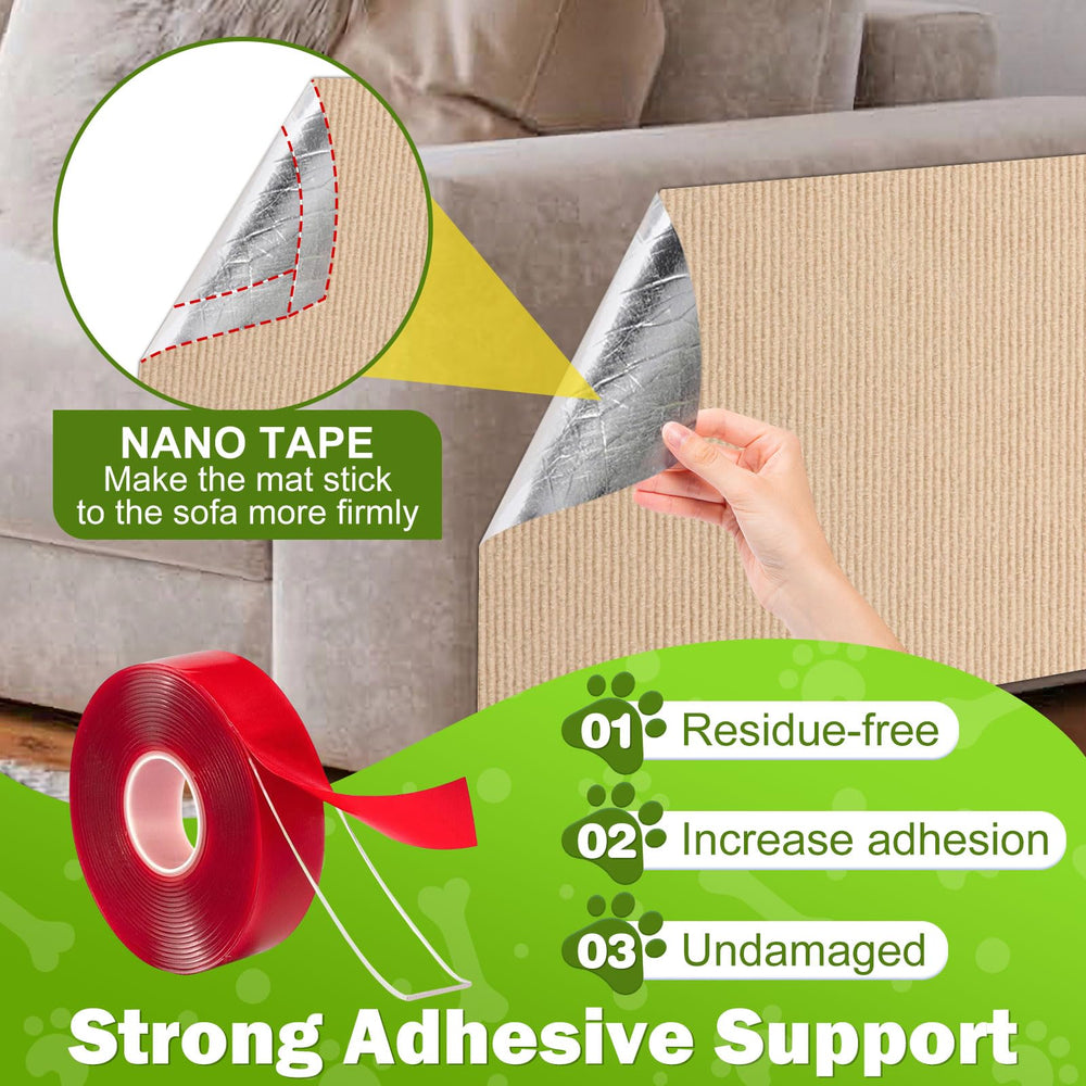 ENONCI Bed Cat Scratcher Pad adhesive back shows residue-free installation option