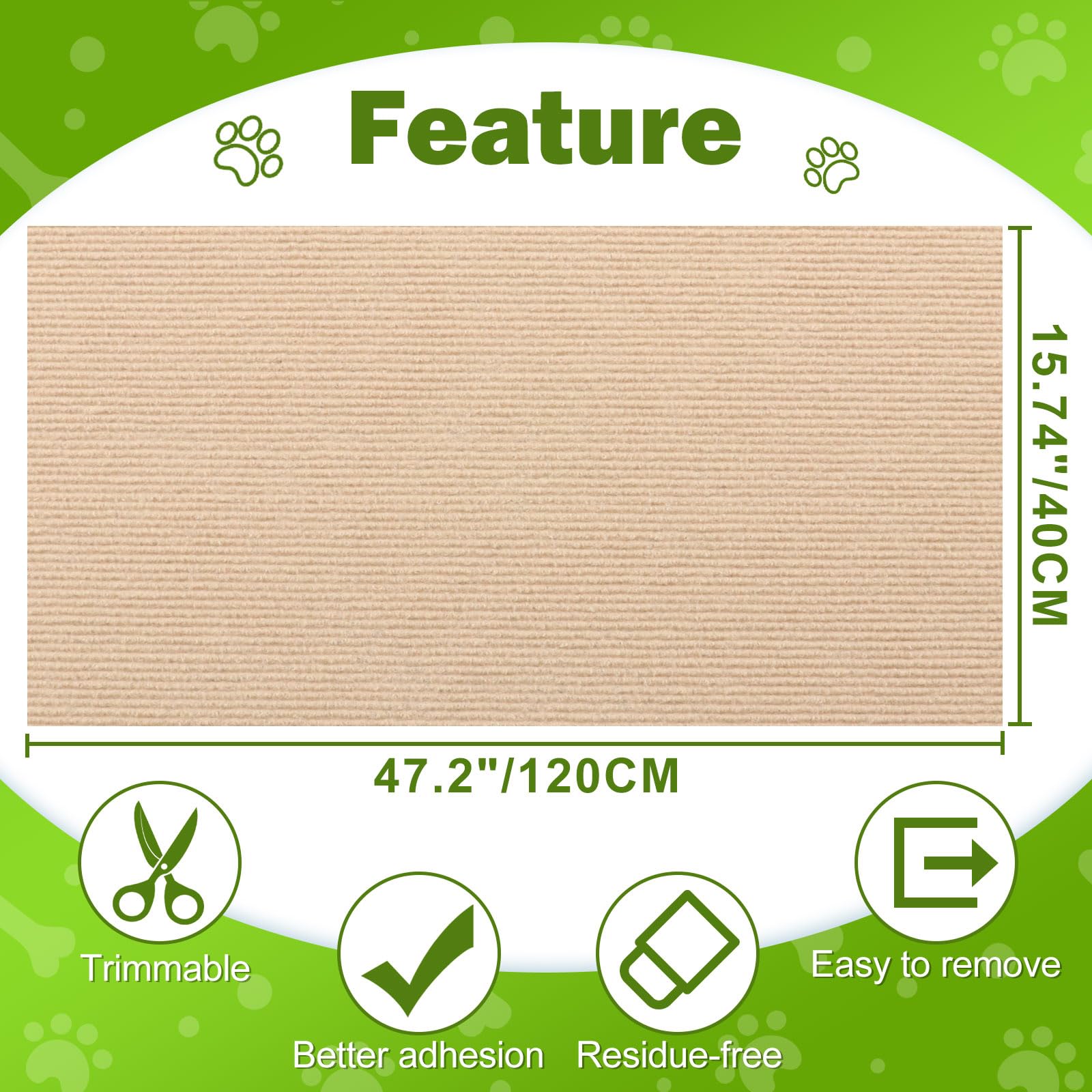 ENONCI Bed Cat Scratcher Pad bed edge protection guards sleeping areas from claws