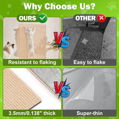 ENONCI Bed Cat Scratcher Pad edge protector demonstrates corner coverage for claws