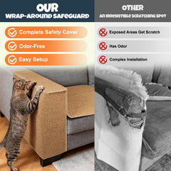 ENONCI cat-scratcher-couch-protector-armrest protects armrests from cat scratches.