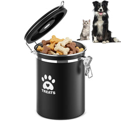 ENONCI dog treat container with airtight lid keeps treats fresh and ready.