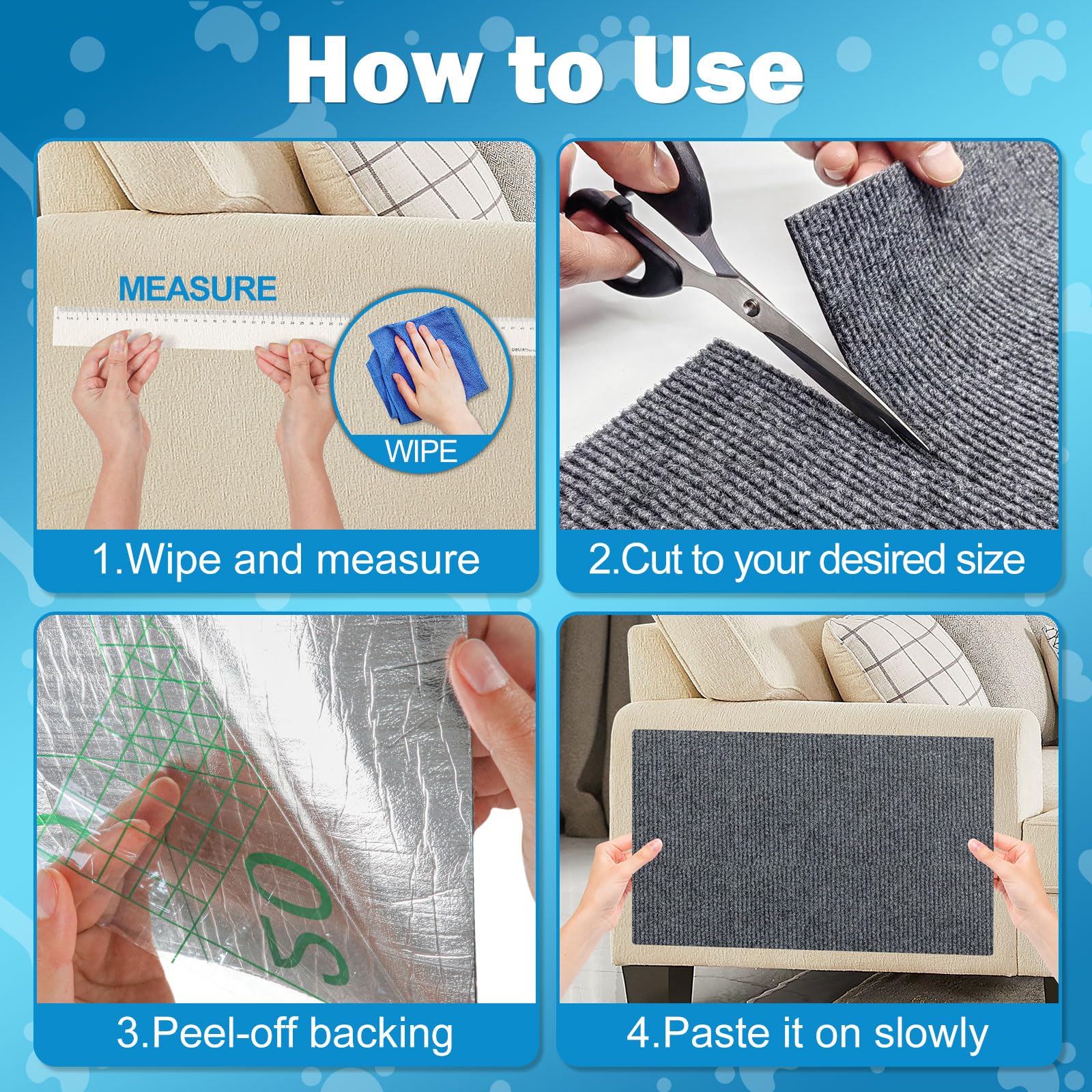 ENONCI strong adhesive and nano tape keep the mat in place.