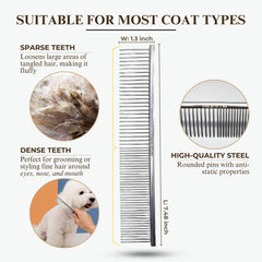 ENUKYCOM 1-inch pin slicker with 135-degree bend glides through dense fur