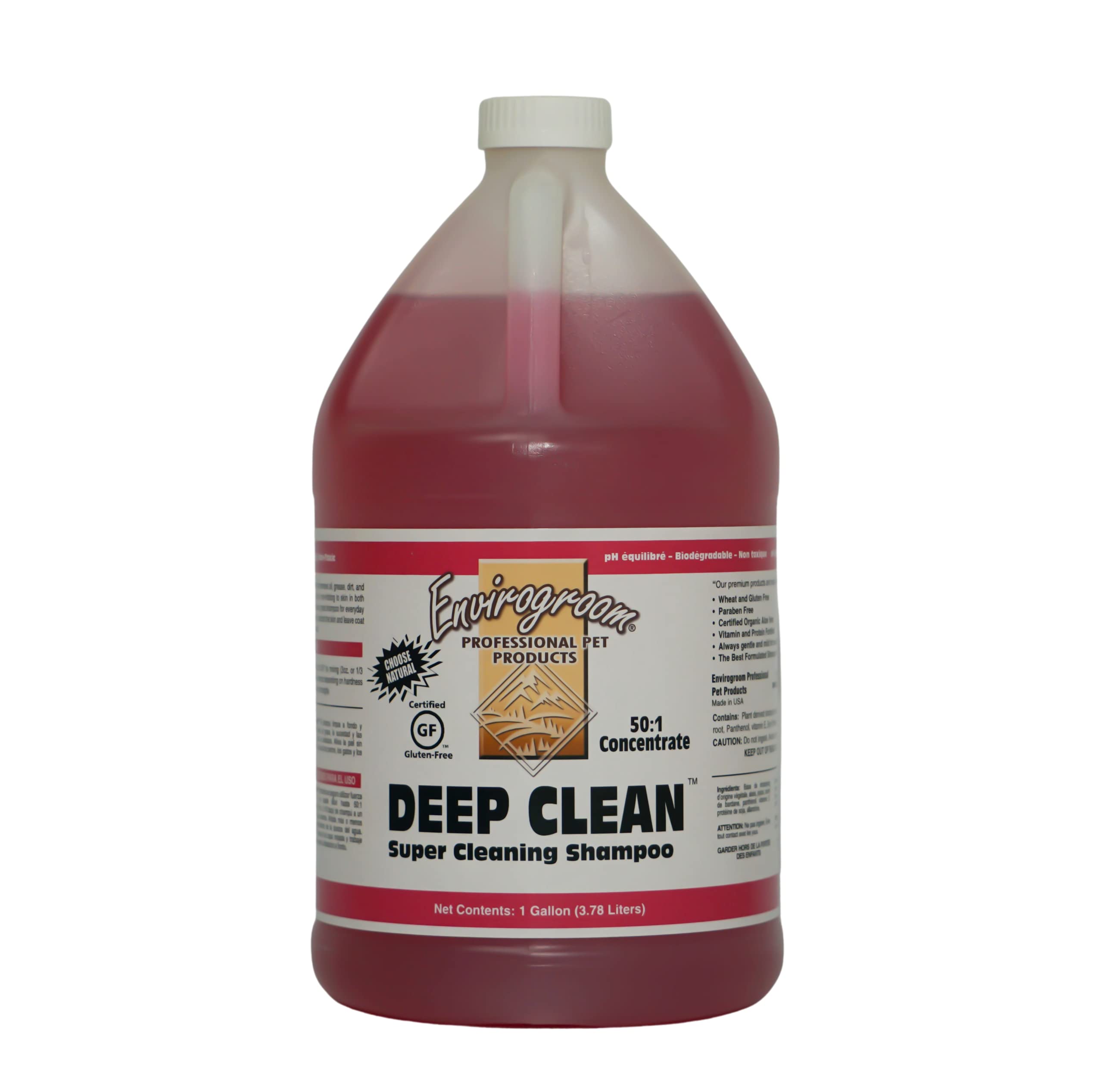 Envirogroom Deep Clean Shampoo 50:1 bottle for powerful degreasing and gentle coat conditioning
