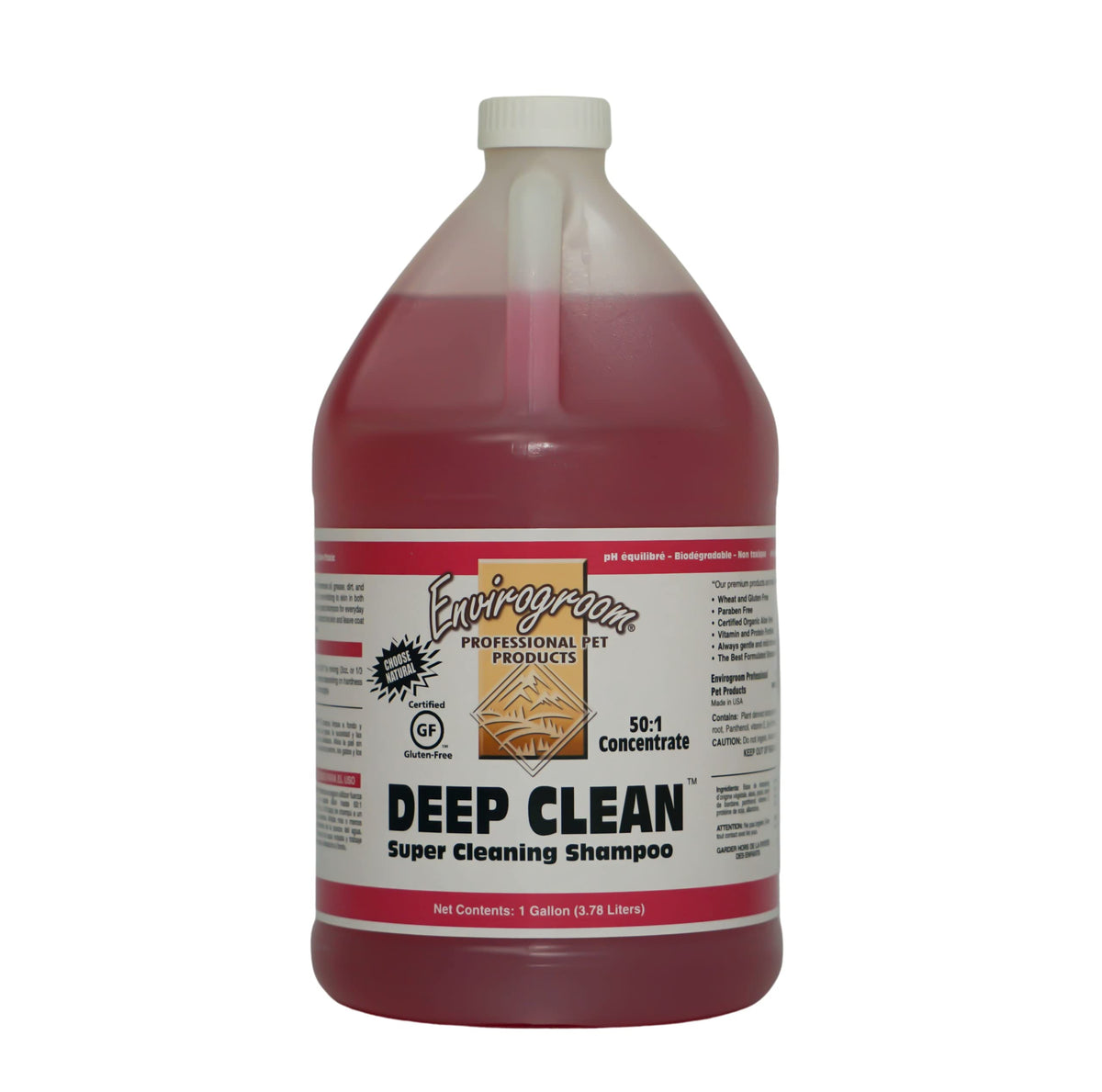 Envirogroom Deep Clean Shampoo 50:1 bottle for powerful degreasing and gentle coat conditioning