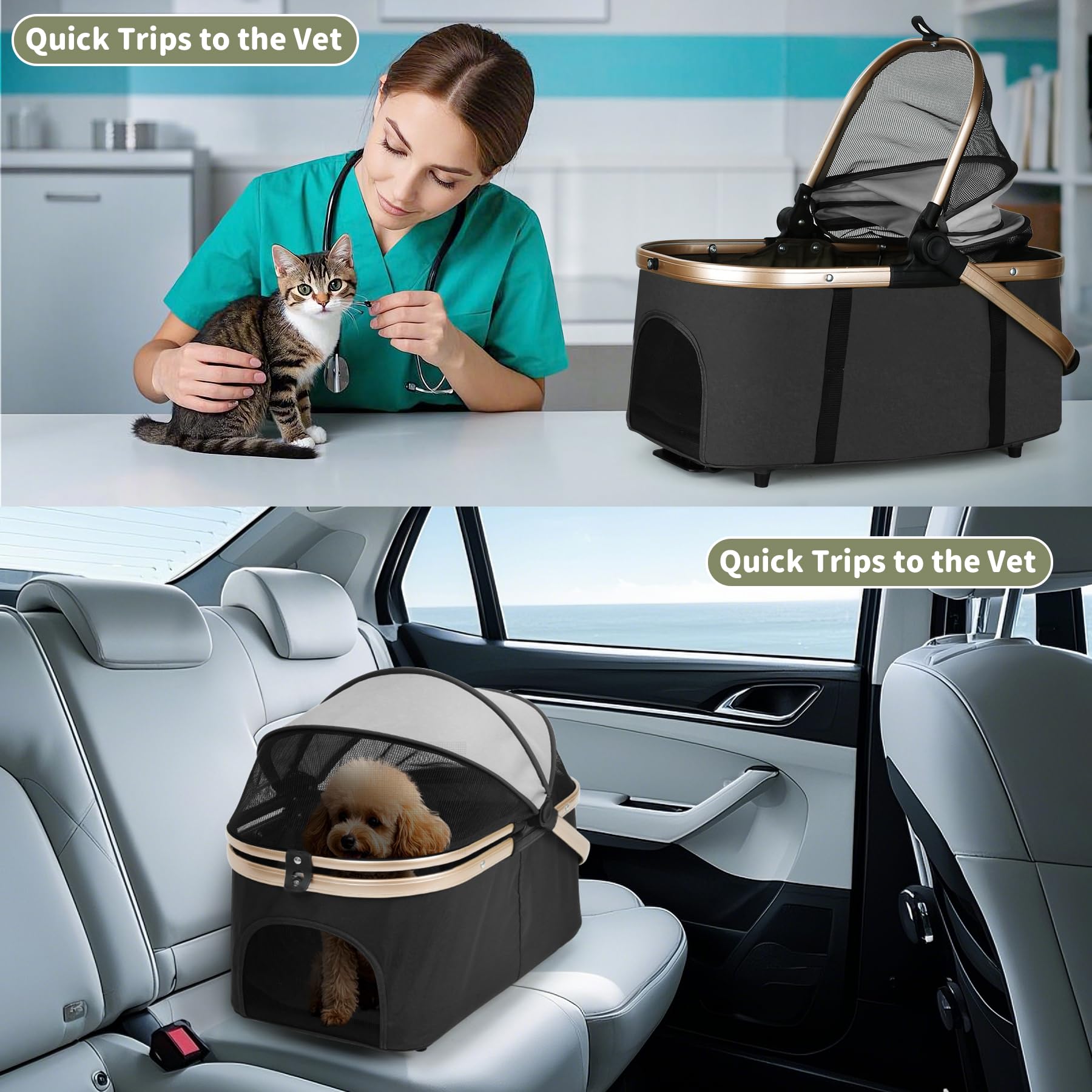 ENVTEK weather-resistant 600D Oxford fabric protects pets outdoors