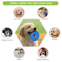 ENZZROA dog chew toy peas texture for 360-degree teeth cleaning.