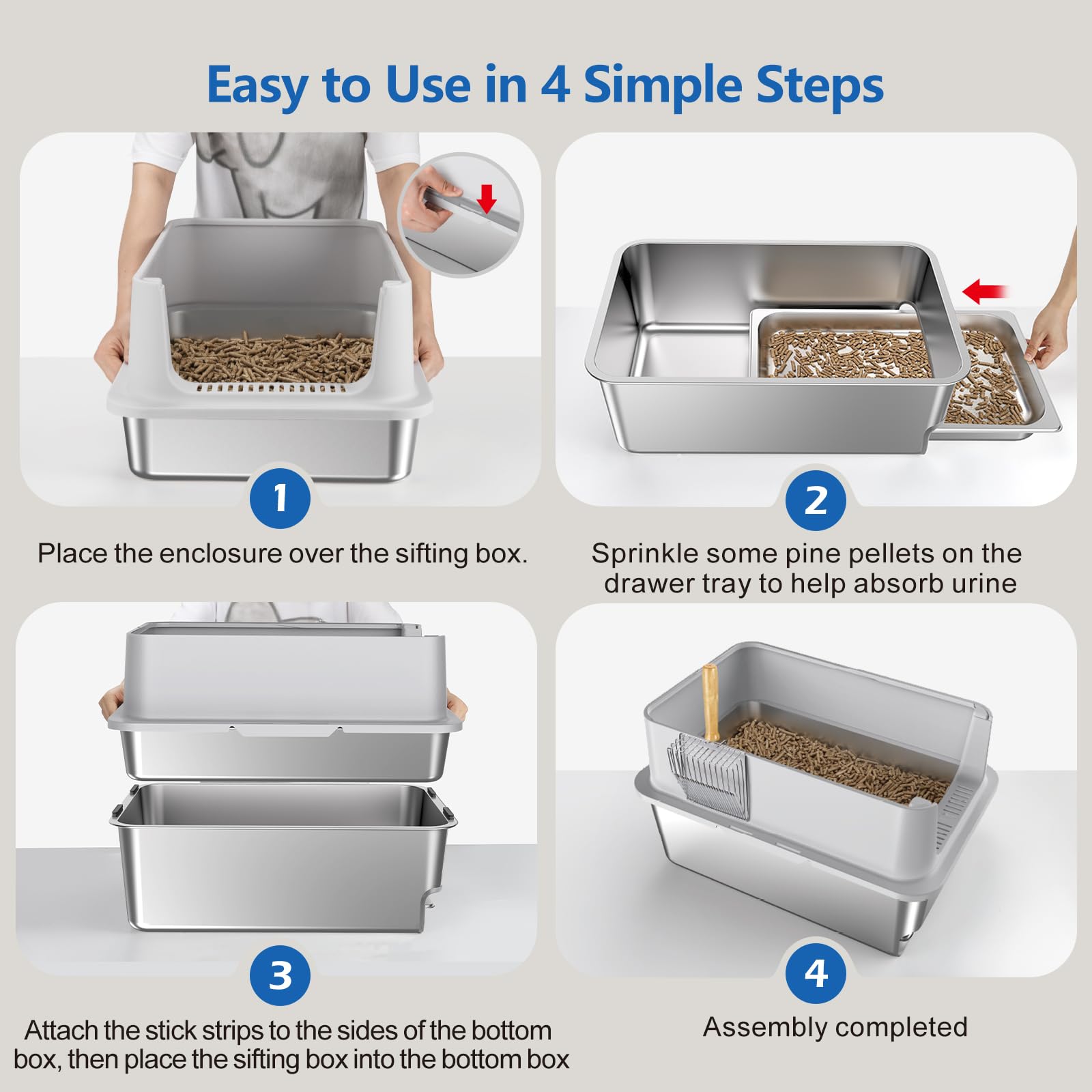 EODO large 23.6 by 16 inches offers spacious privacy for cats.
