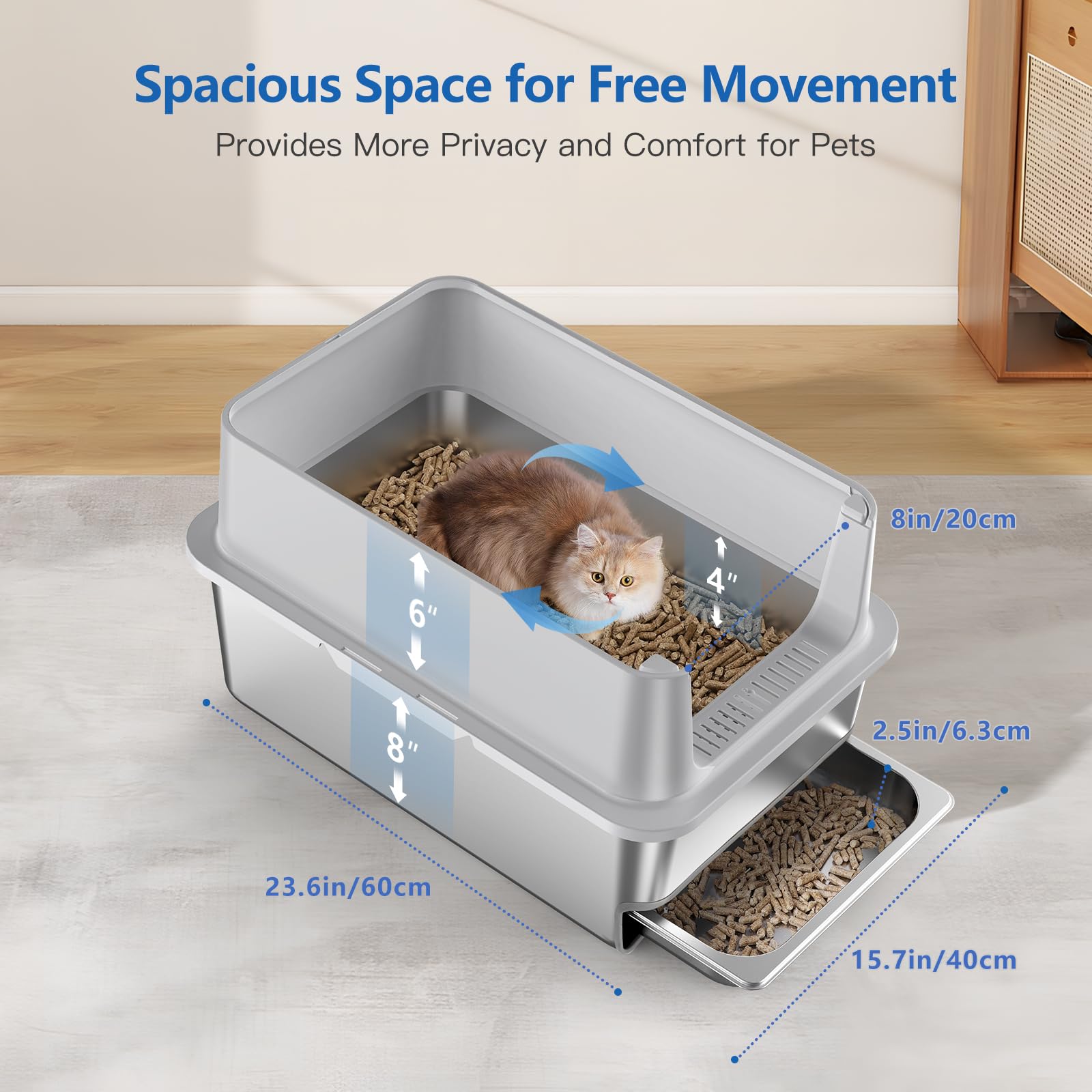 EODO dual-drawer system eases cleaning for busy multi-cat homes.