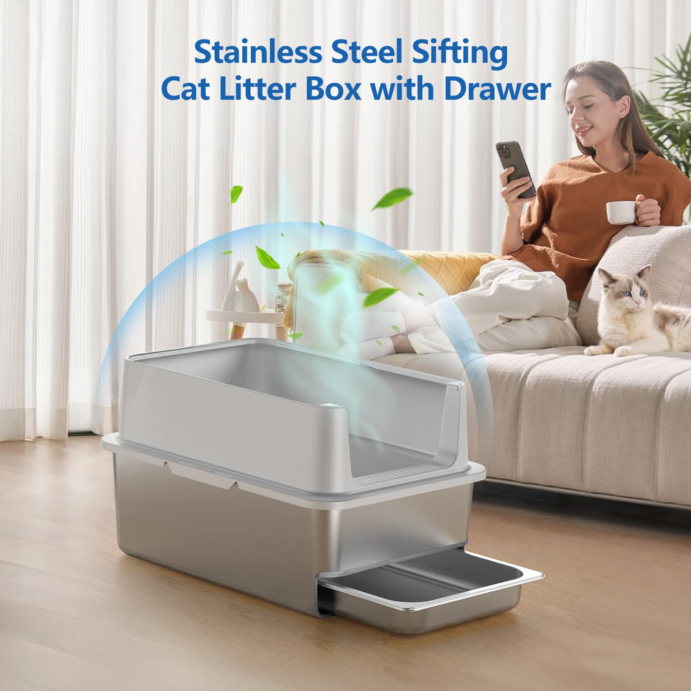 EODO stainless steel sifter supports odor control and tidy drawer separation.