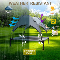 Eofritt cooling elevated pet cot keeps small dogs cooler during outdoor adventures.
