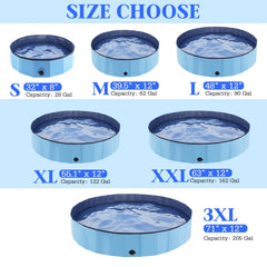 Eooqi foldable dog pool with drain valve for easy water release