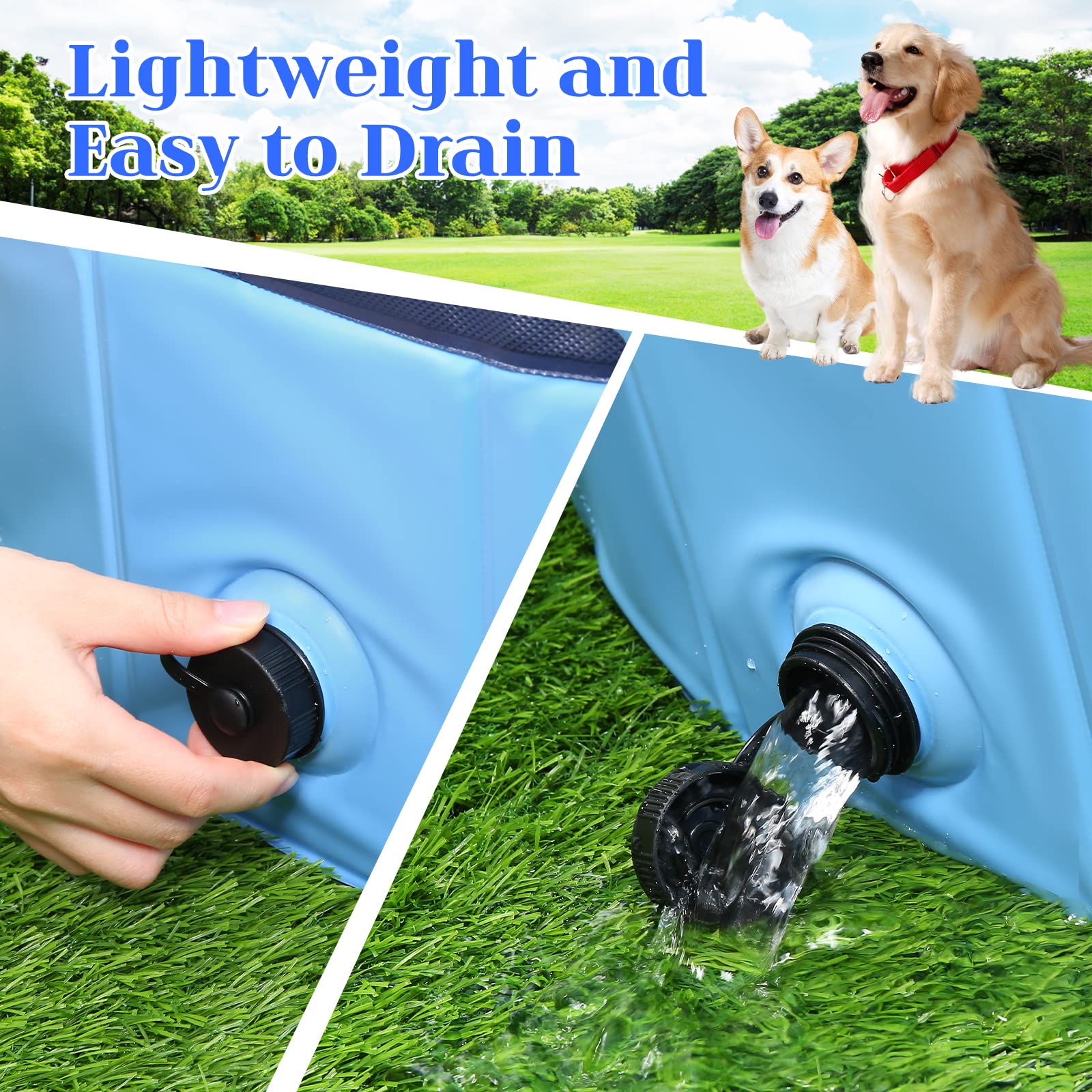 Eooqi Foldable Dog Pool size range supports small to large dogs
