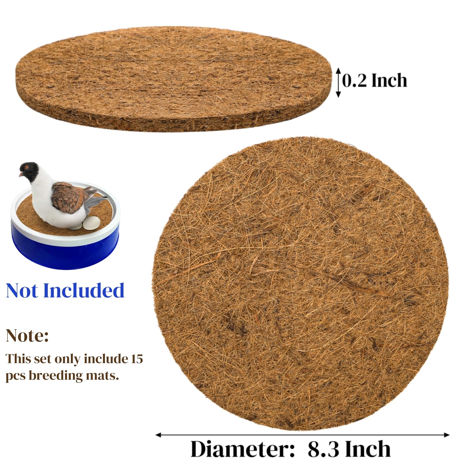 Eorbow nest pad coconut fiber close-up shows breathable, durable material