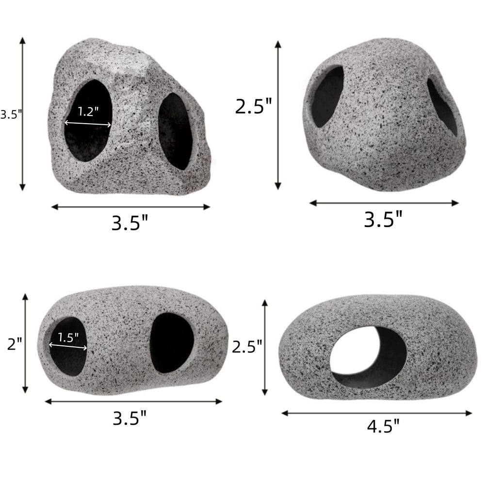 Eorbow rock caves 6pack design-b add visual interest and shelter in your tank.