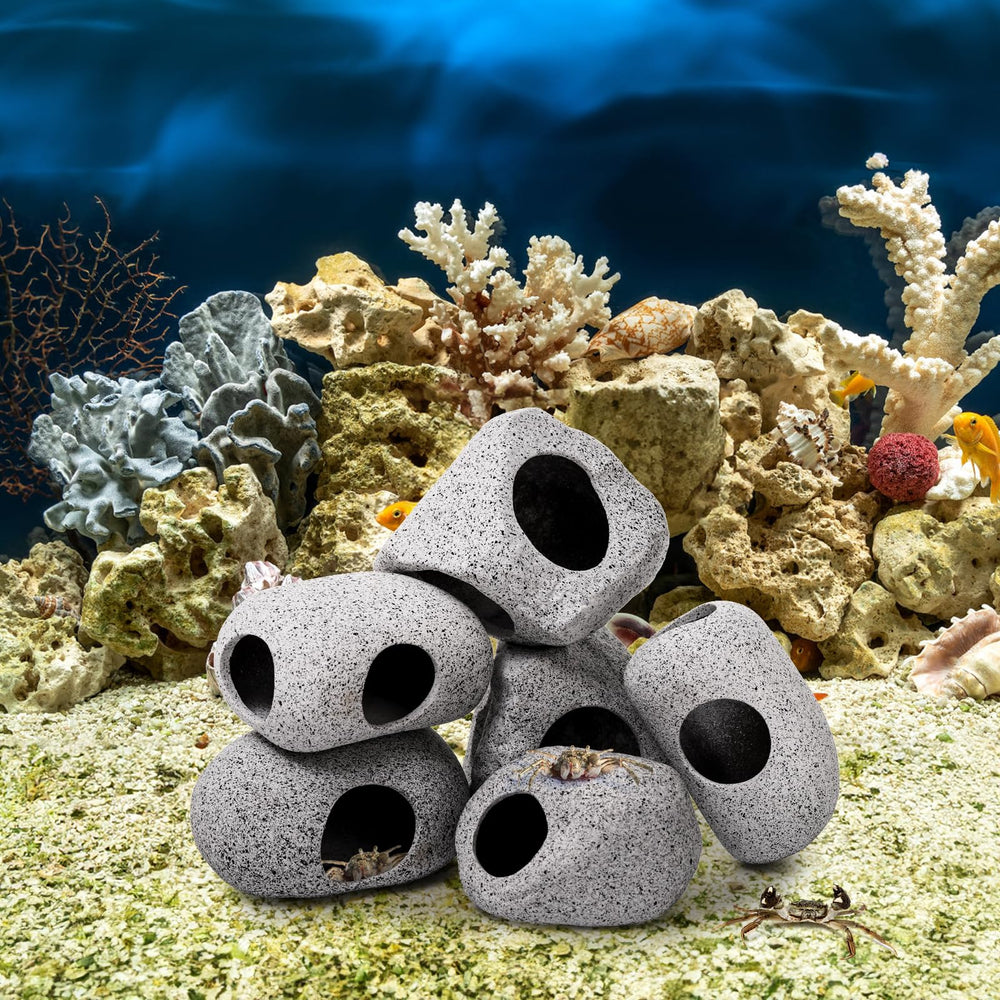 Eorbow rock caves 6pack size-small-1 perfect for shrimp and betta quarters.