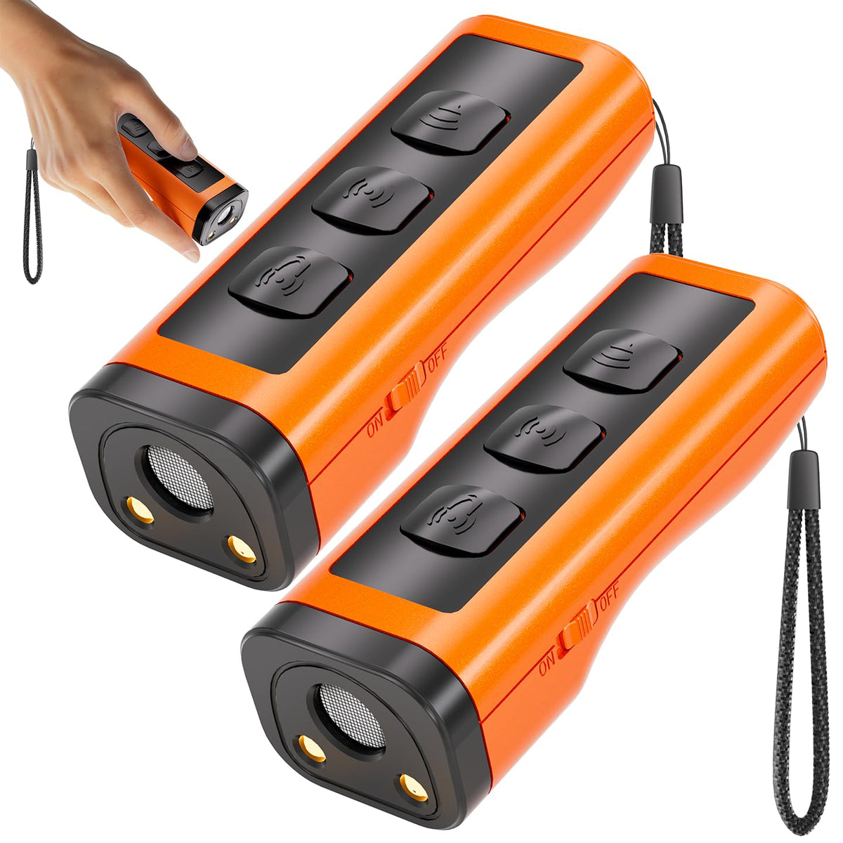 Eorery 2-pack dog bark deterrent front view for humane bark control on walks