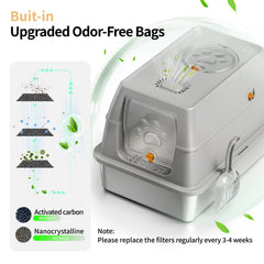 Eosarcu carbon filters for odor control; side view highlights freshness