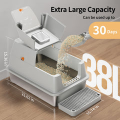 Eosarcu high-sides enclosure prevents leaks and litter tracking.