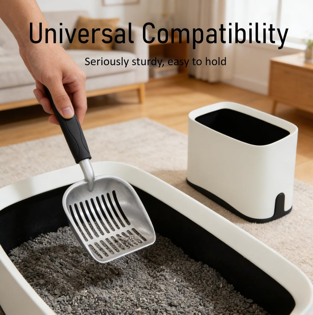 Epargnaro dust-reducing scoop minimizes mess during scooping sessions.