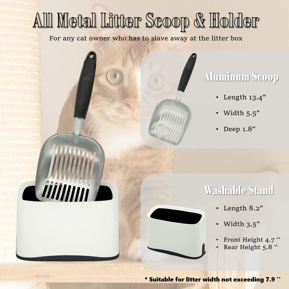 Epargnaro aluminum metal scoop showcases durable construction for large clumps.