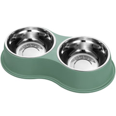 EpetsLove double dog bowls in stainless steel for easy, balanced meals