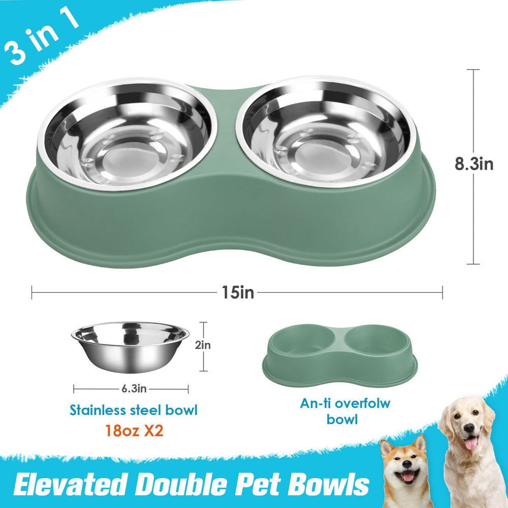 EpetsLove paired bowls 18oz for food and water
