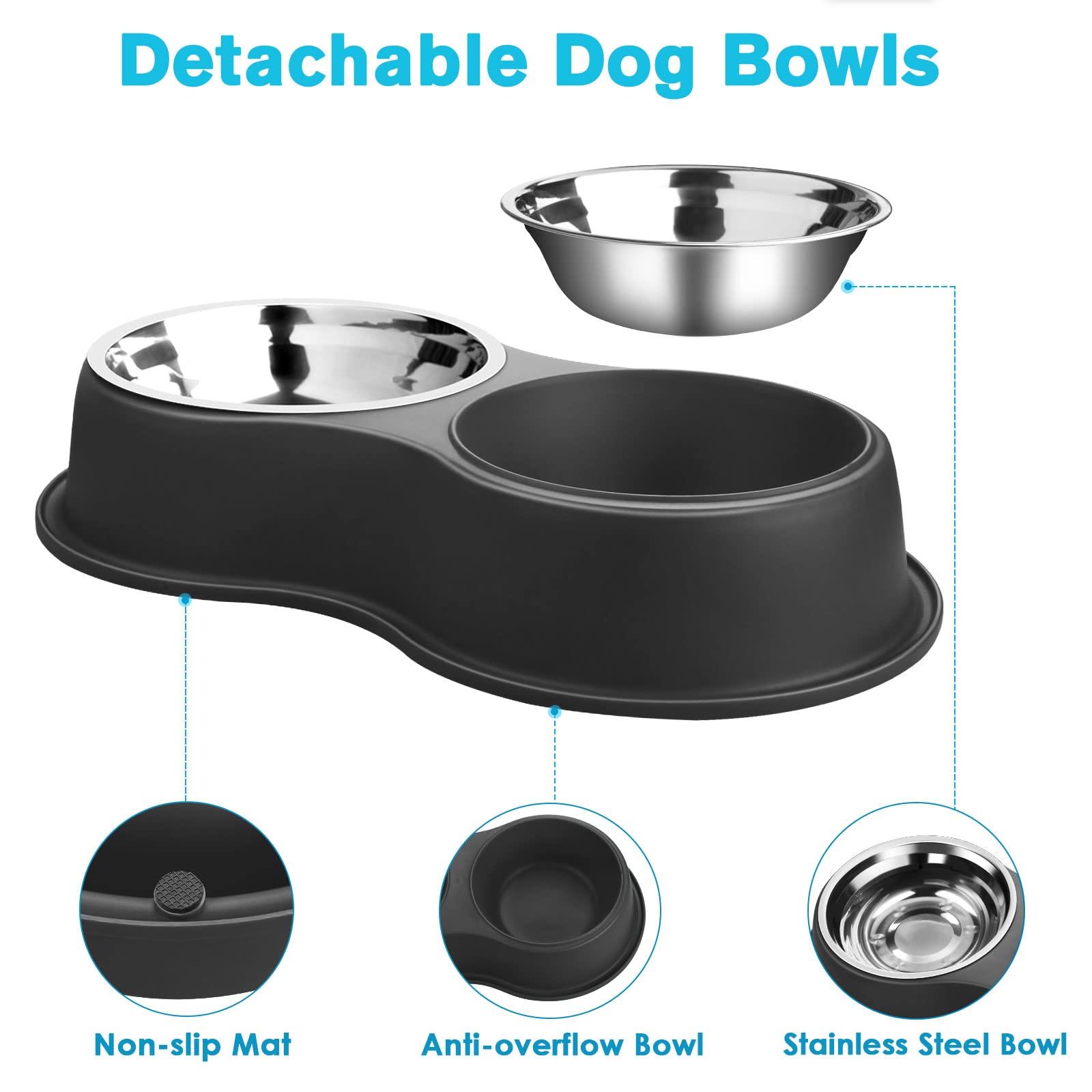 EpetsLove raised stand supports comfortable feeding posture for pets.