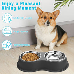 EpetsLove removable stainless bowls for easy cleaning and quick refills.