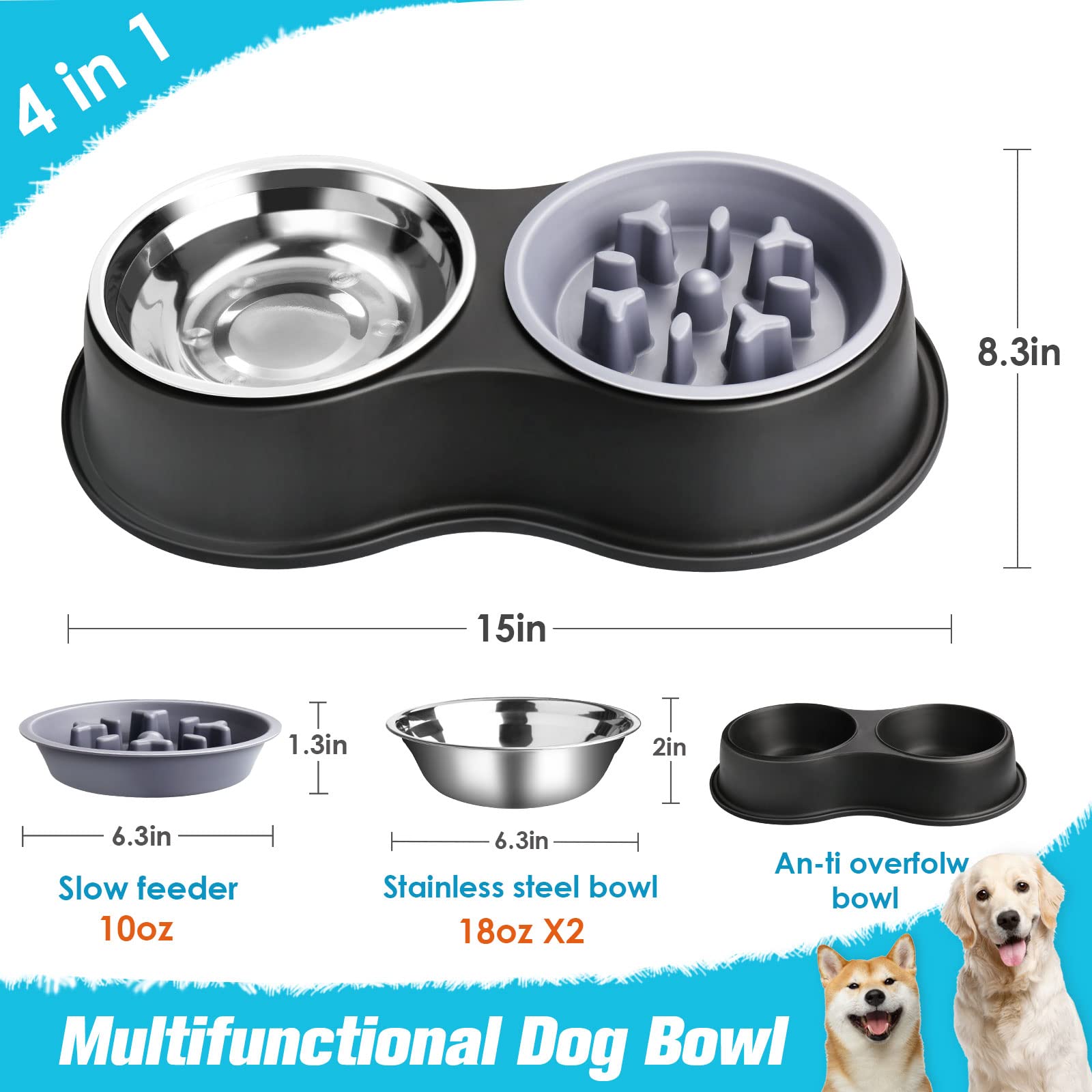 EpetsLove slow feeder bowl to promote calmer mealtimes.