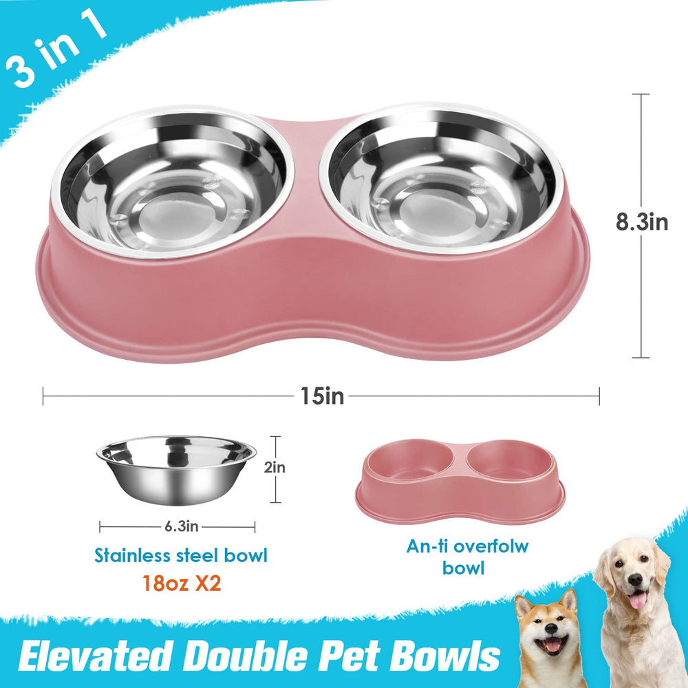 EpetsLove removable stainless steel bowls for easy cleaning and durability