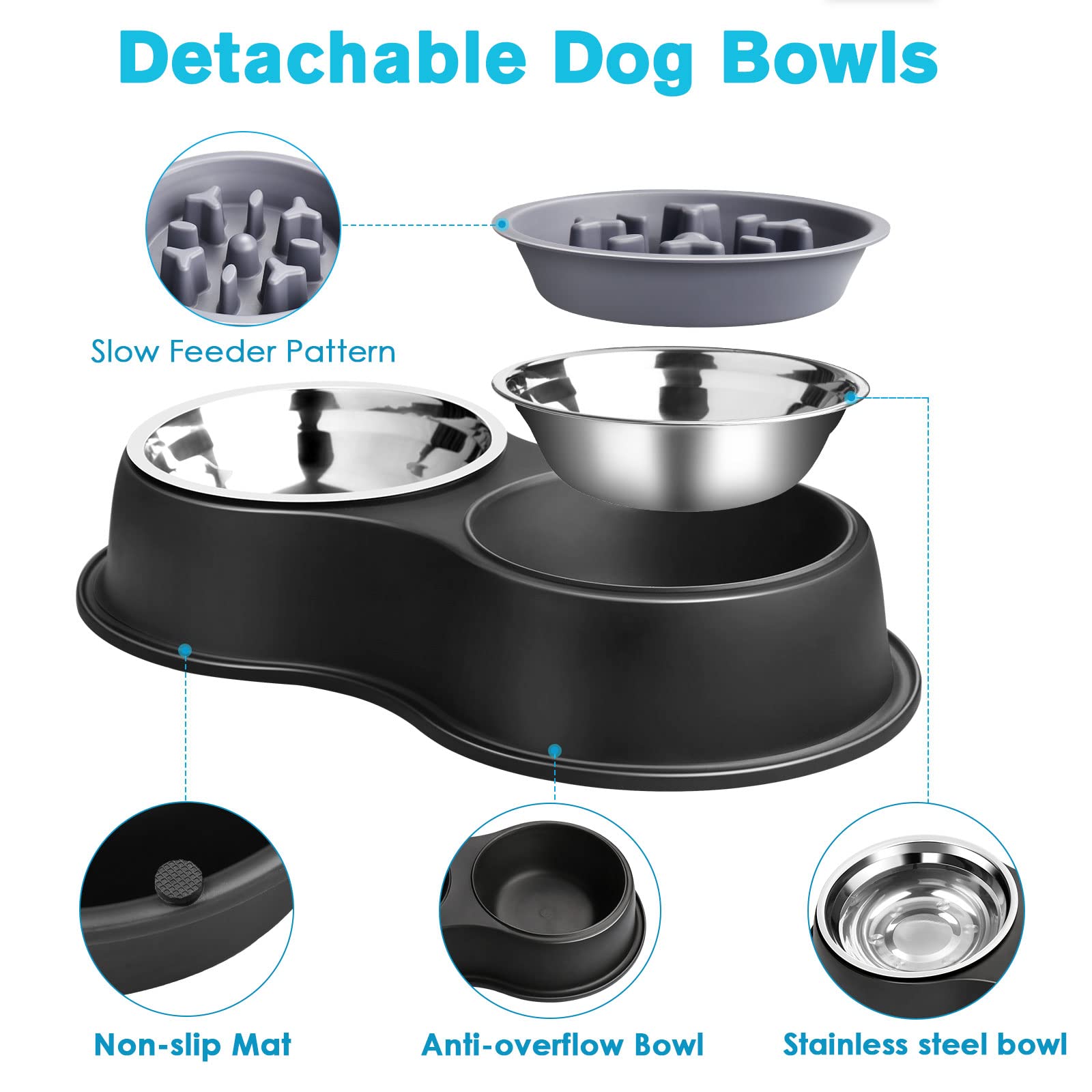 EpetsLove stainless steel bowls for durable pet dining safety.