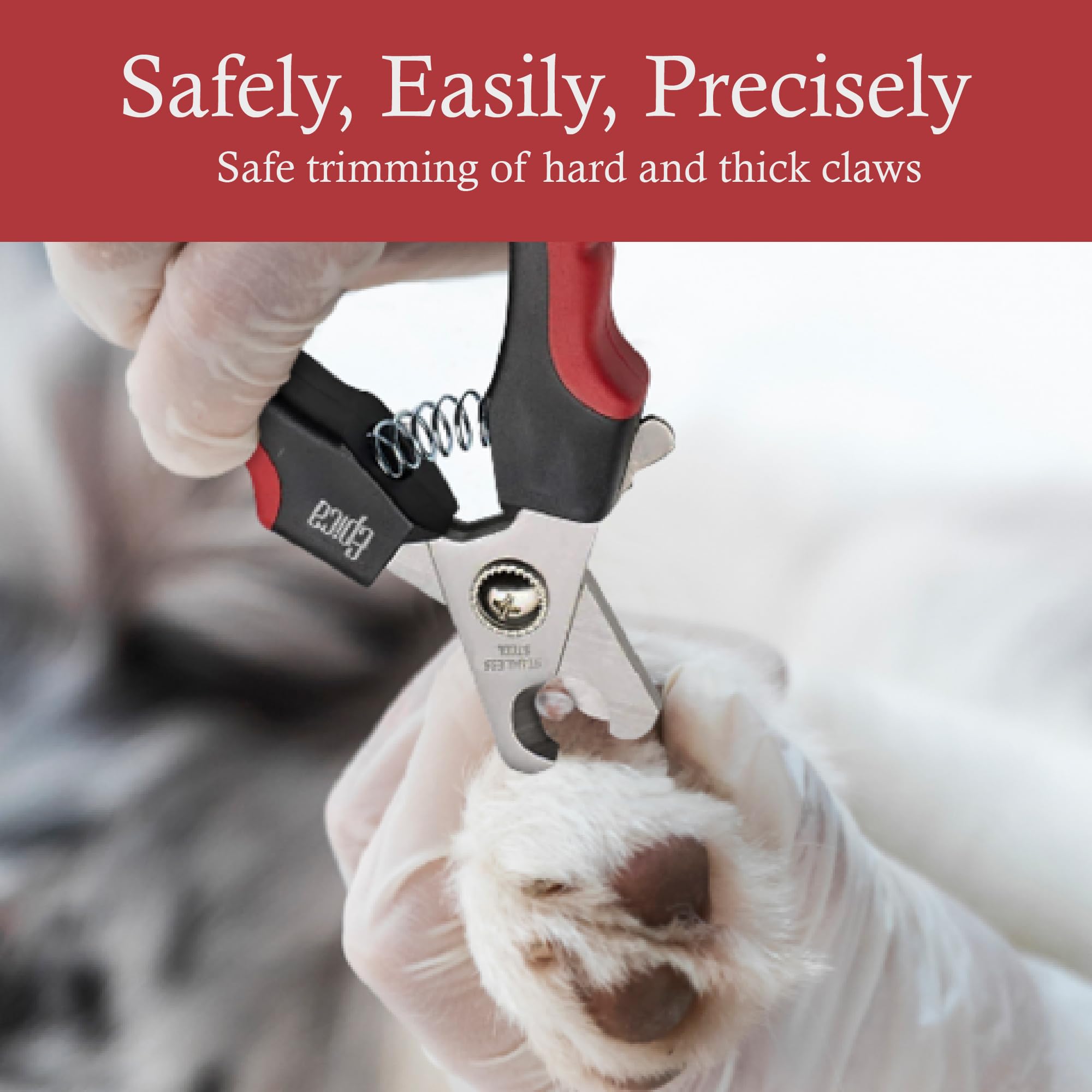 Epica clipper with rubber-coated handles for secure, comfortable grip