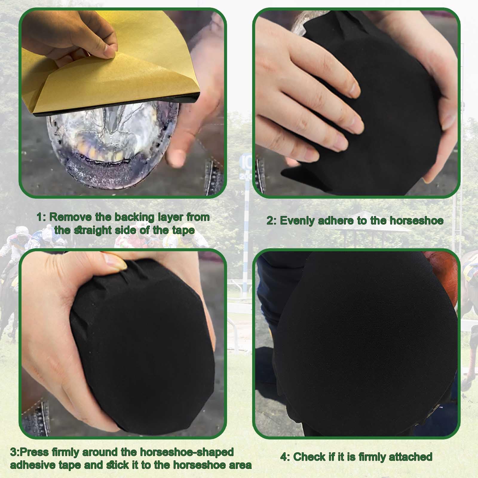 EPICHORIZON durable hoof care tape resists debris and stays in place during movement.
