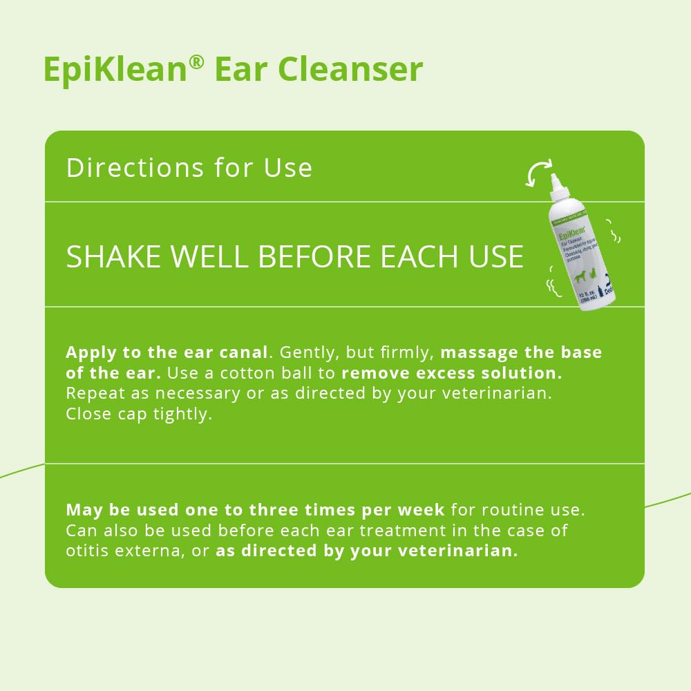 Application use on dogs and cats for routine ear care.
