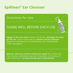 Application use on dogs and cats for routine ear care.