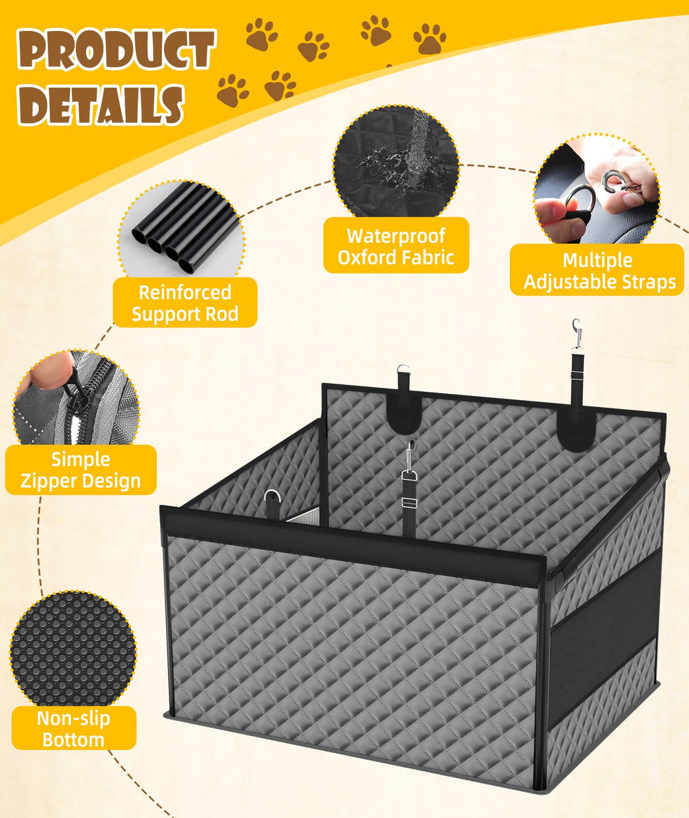EPN dog car seat reinforced support keeps larger dogs secure
