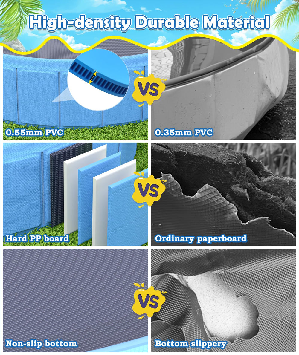 EPN dog pool features non-slip bottom for safer watery play.