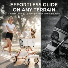 EPPMagice all-terrain stroller beige wheel setup with smooth steering