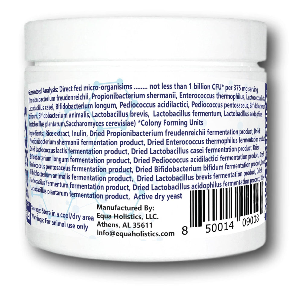 Equa Holistics HealthyGut probiotic powder ready to mix for gentle gut comfort.