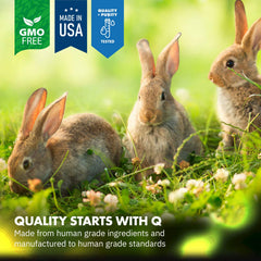 Equa Holistics HealthyGut on-food scene shows tasty powder for rabbits