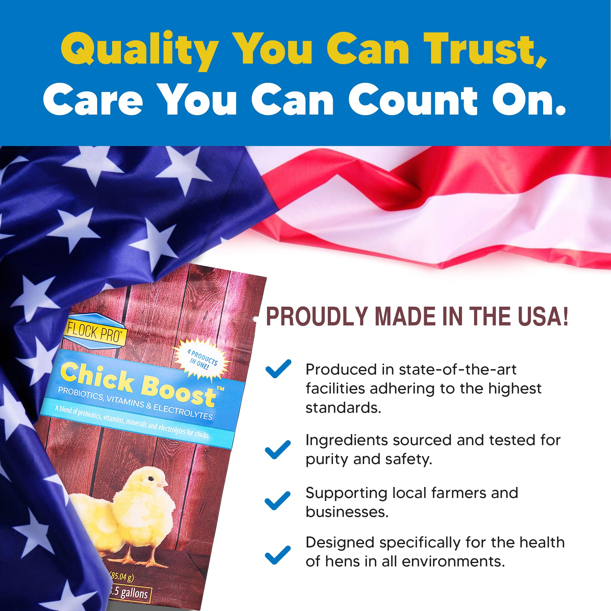 Equerry's Chick Boost is proudly made in the USA